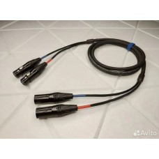 100-MGY-2P  2 XLR 3 pin штекер <=> 2 XLR 3 pin гнездо  Gabreal AM AWG24 UF 2p PVC